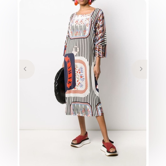 Henrik Vibskov Maximalism Abstract Pattern Drop Sleeve Dress size Large - Picture 3 of 13